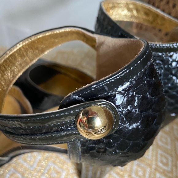 Stunning Coach Snakeskin Platform Heels - Picture 6 of 7